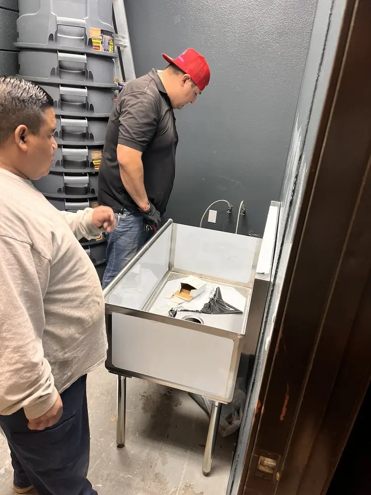 Commercial plumbing and sink installation in Bolivar